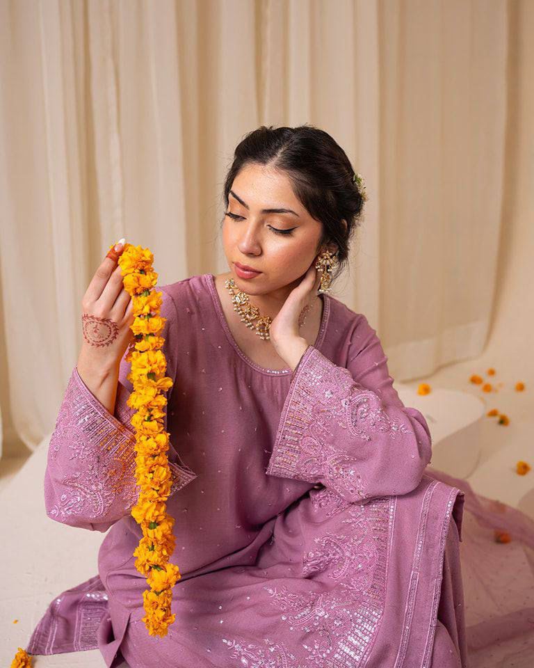 EXCLUSIVE DESIGNER GEORGETTE SEQUENCE EMBROIDERY SUIT