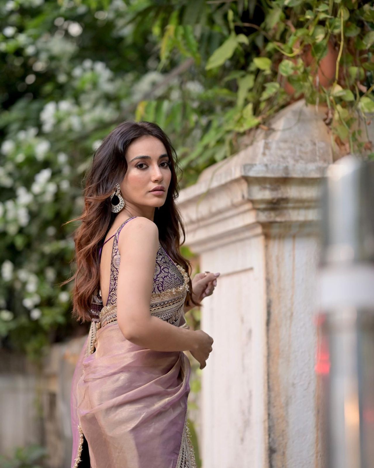 Soft Twill Net Designer Saree | Jacquard Silk Blouse