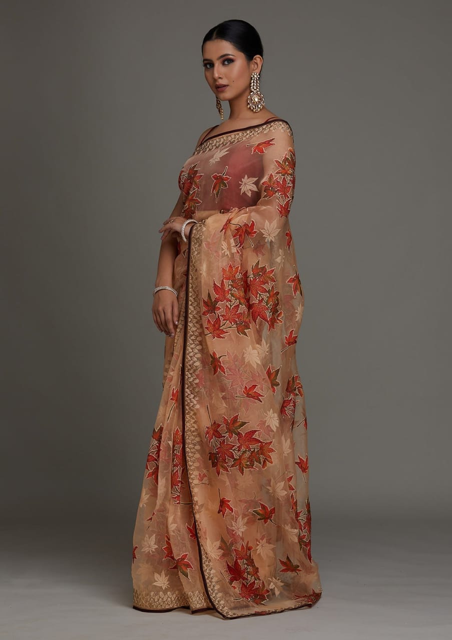 Pari Soft Organza Floral Saree