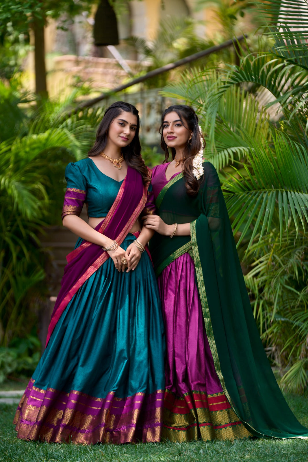 PREMIUM SOUTH-STYLE HALF SAREE LEHENGA COLLECTION