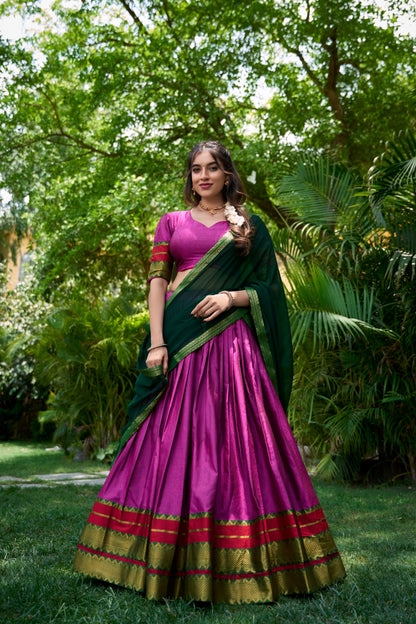 PREMIUM SOUTH-STYLE HALF SAREE LEHENGA COLLECTION