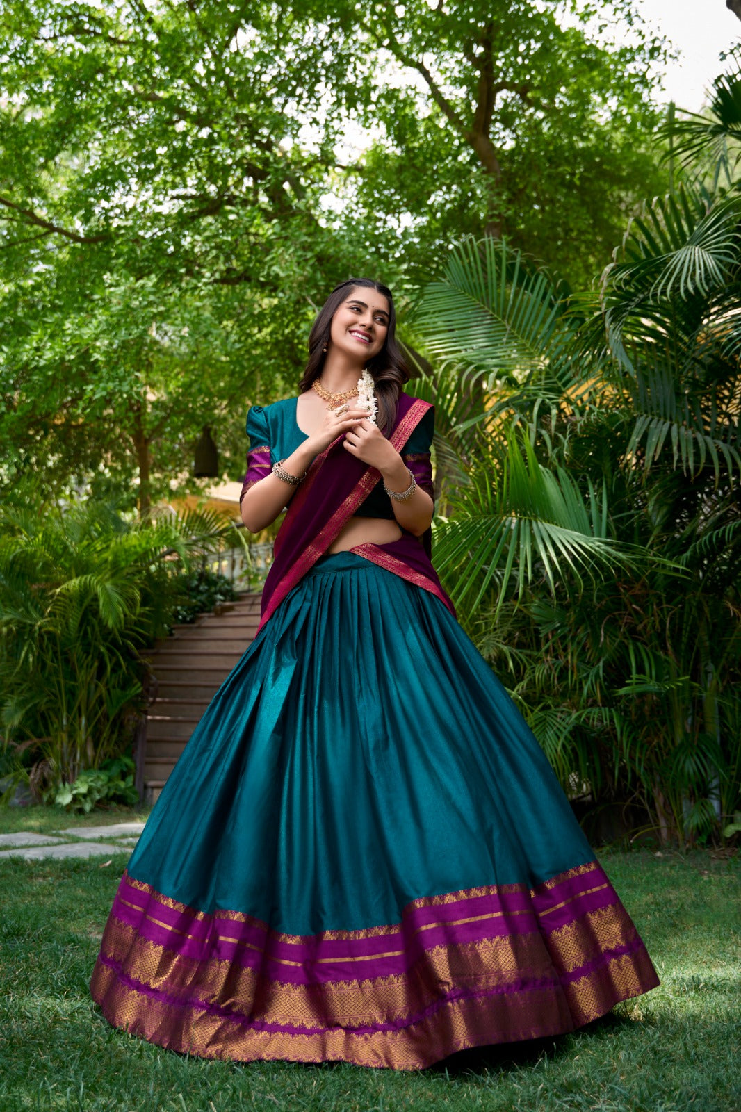 PREMIUM SOUTH-STYLE HALF SAREE LEHENGA COLLECTION
