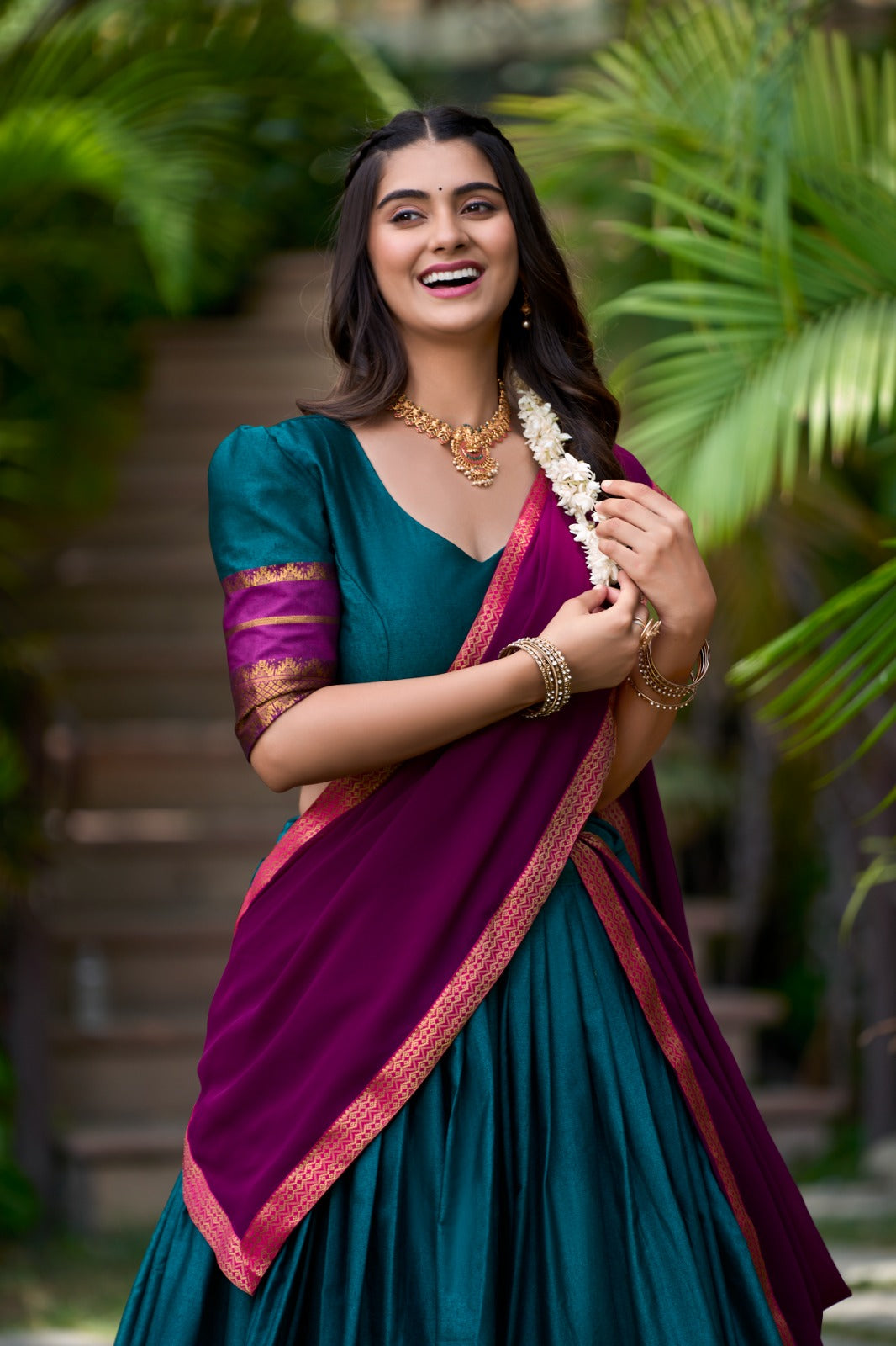 PREMIUM SOUTH-STYLE HALF SAREE LEHENGA COLLECTION