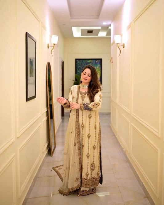 ROYAL ZARI & SEQUINS GEORGETTE SUIT SET