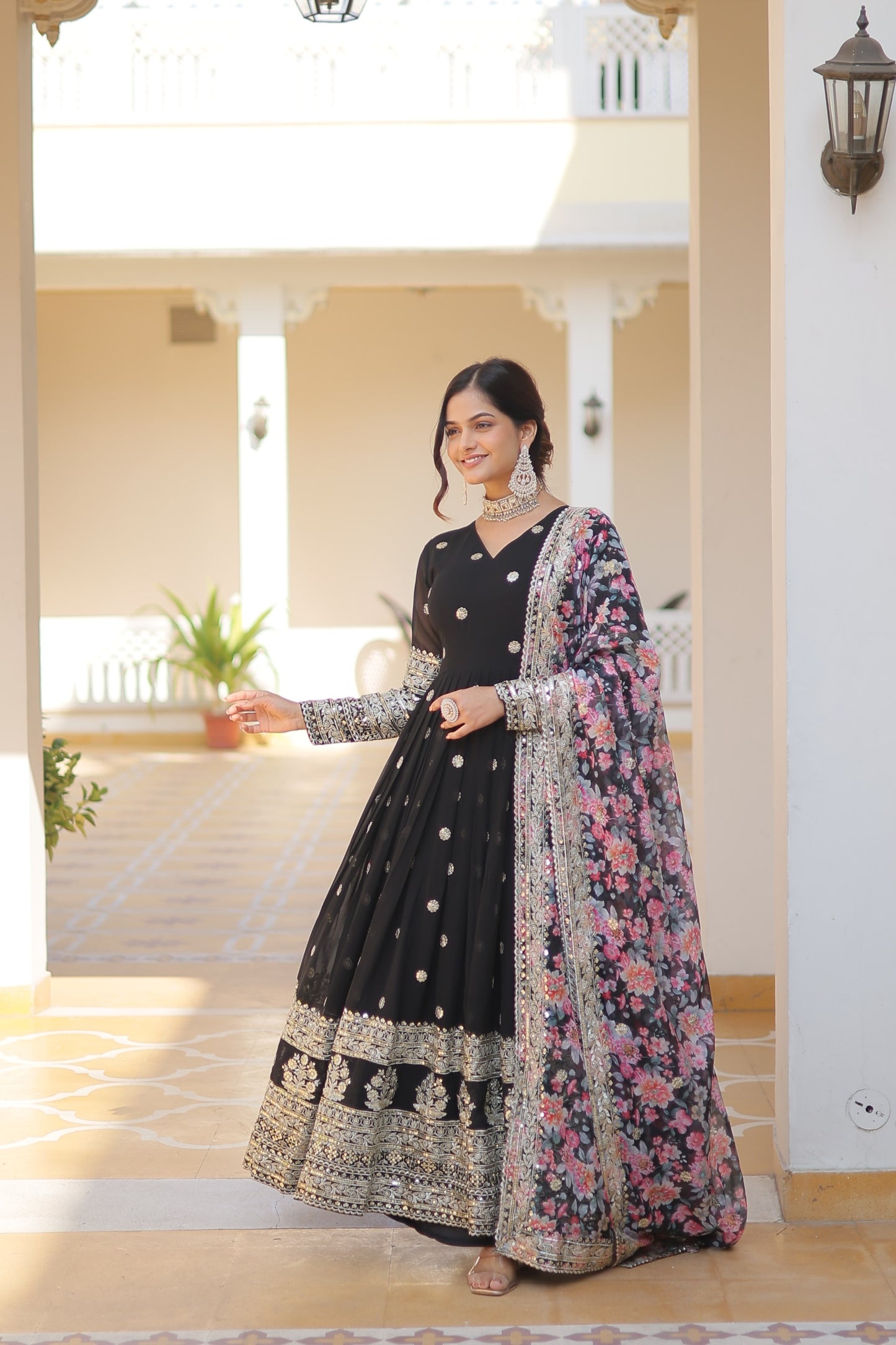 Premium Readymade Gown With Designer Dupatta