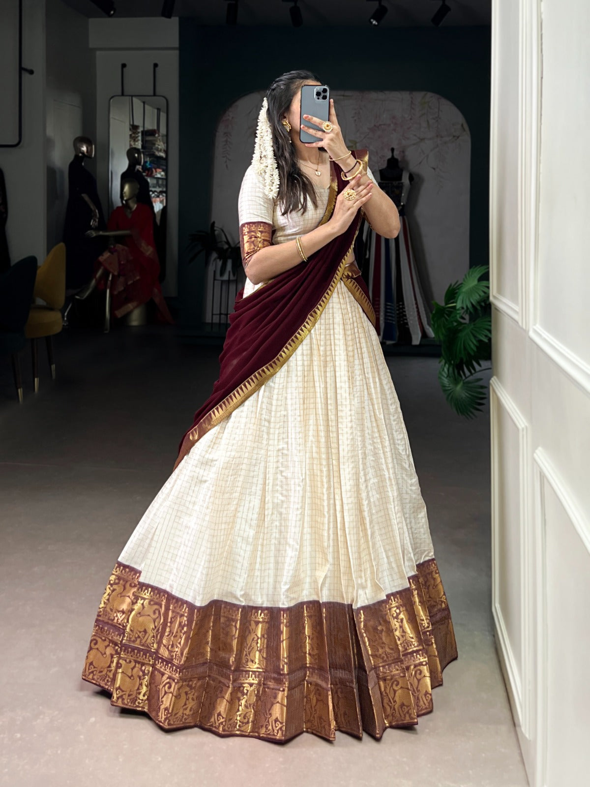 Kalyani Heritage Cotton Lehenga Choli Set
