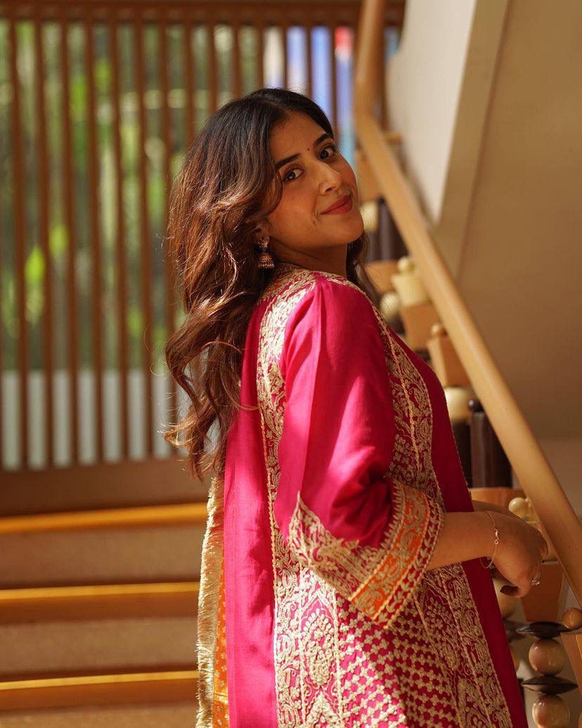 PREMIUM CHINON SILK KURTI–PLAZZO SET