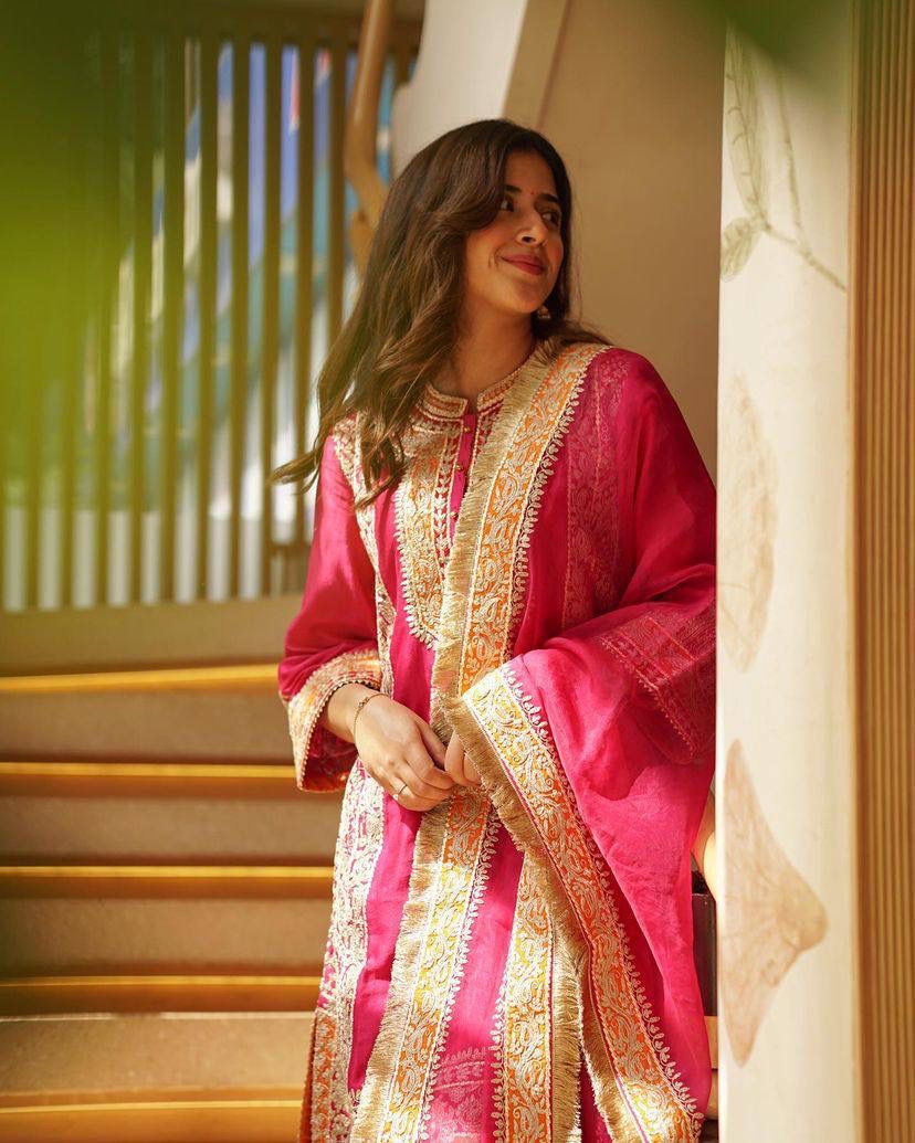 PREMIUM CHINON SILK KURTI–PLAZZO SET