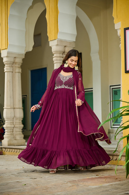 PREMIUM DESIGNER READYMADE GOWN–DUPATTA COLLECTION