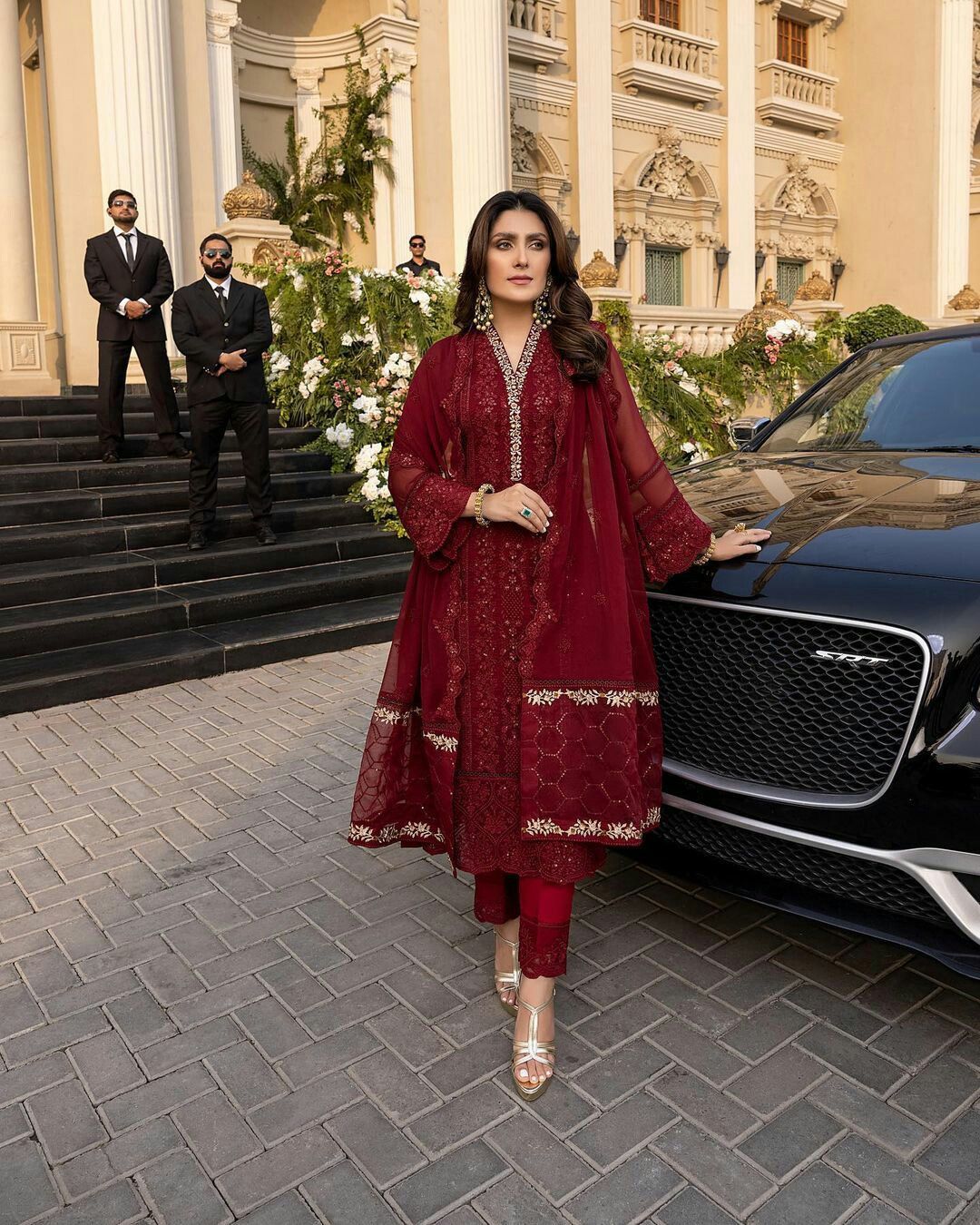 Premium Faux Georgette Heavy Embroidered Ready-to-Wear Set