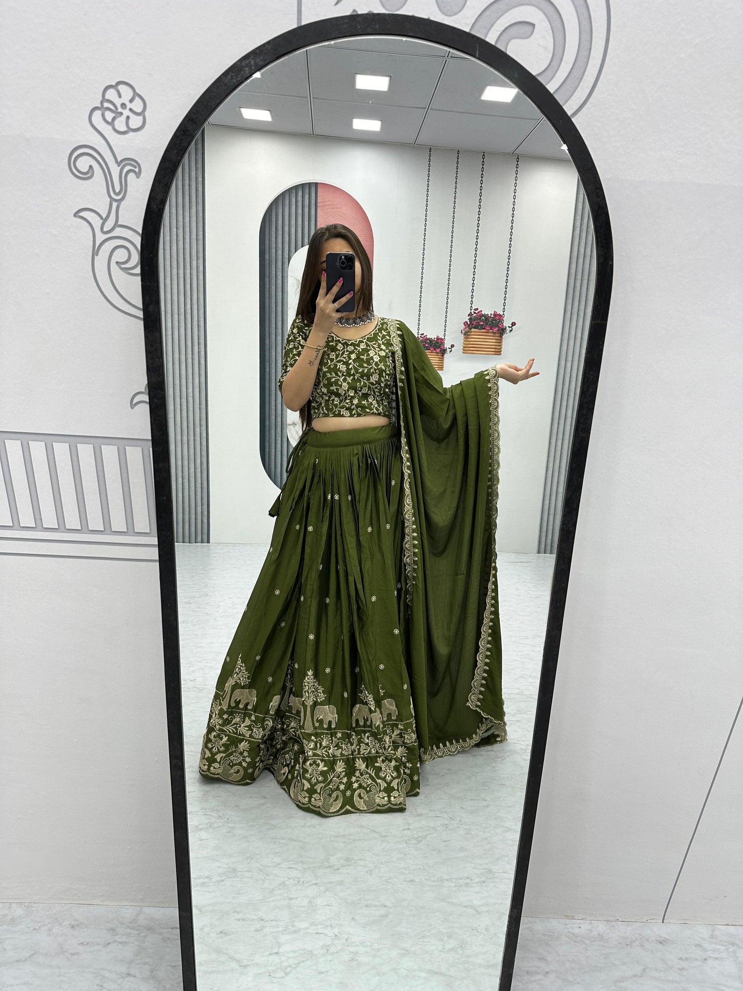Emerald Heritage Royal Chinon Lehenga Set