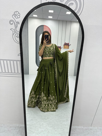 Emerald Heritage Royal Chinon Lehenga Set