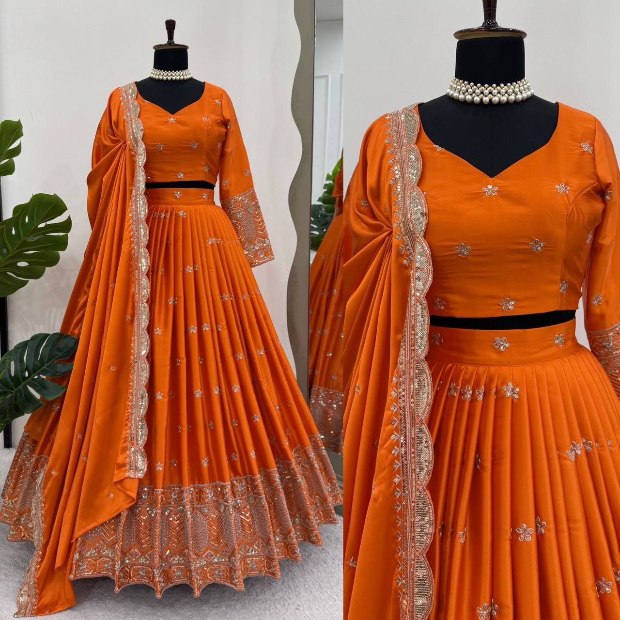 Amber Royale Luxe Satin Silk Lehenga Set