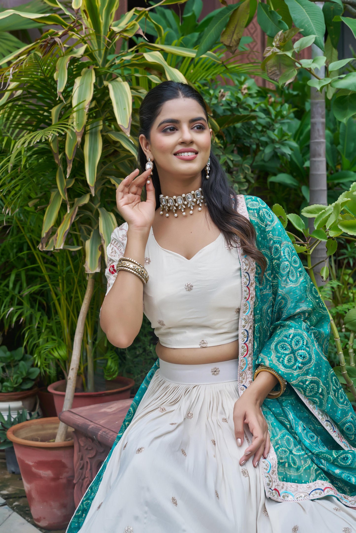 Royal Noor Luxe Tissue Silk Embroidered Lehenga Set