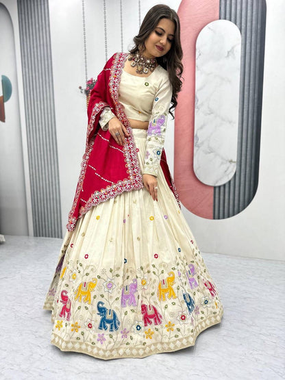 Ivory Maharani Designer Lehenga Set