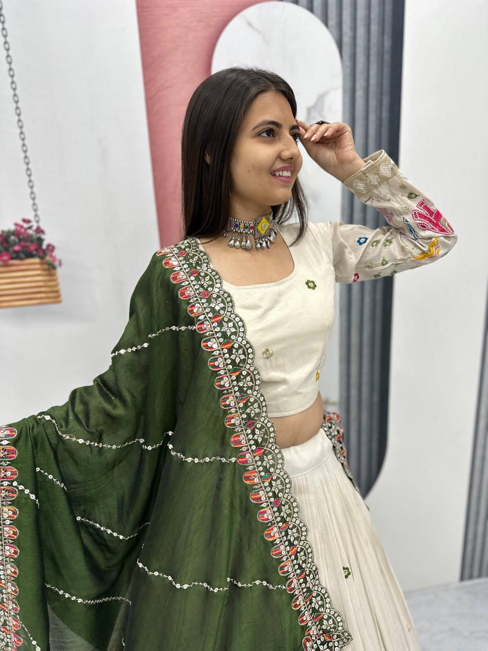 Ivory Maharani Designer Lehenga Set