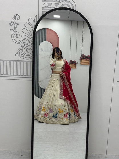 Ivory Maharani Designer Lehenga Set