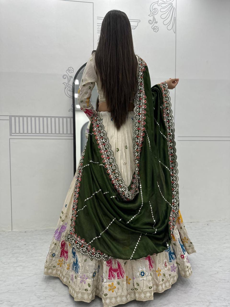 Ivory Maharani Designer Lehenga Set