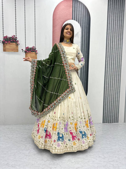 Ivory Maharani Designer Lehenga Set