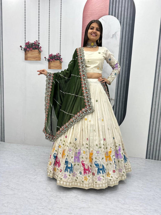 Ivory Maharani Designer Lehenga Set