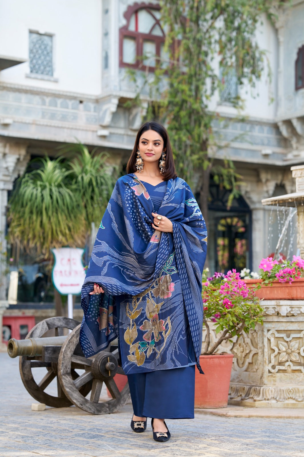 Livaa Elegance” – Printed Roman Silk Salwar Suit