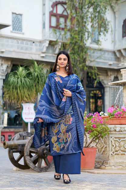 Livaa Elegance” – Printed Roman Silk Salwar Suit