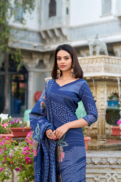 Livaa Elegance” – Printed Roman Silk Salwar Suit