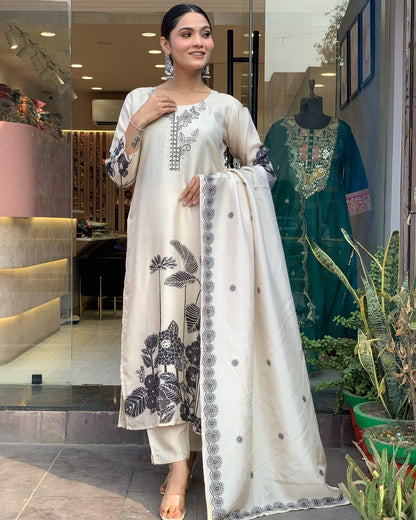 Noor-e-Ivory” – Premium Partywear 3-Piece Set