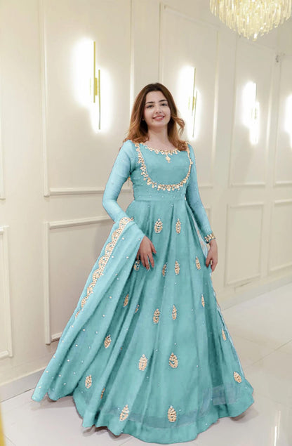 Celestine Royale Embroidered Gown