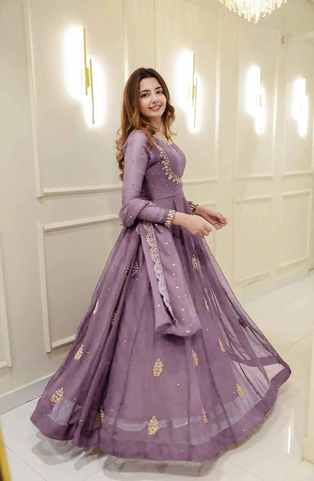 Celestine Royale Embroidered Gown