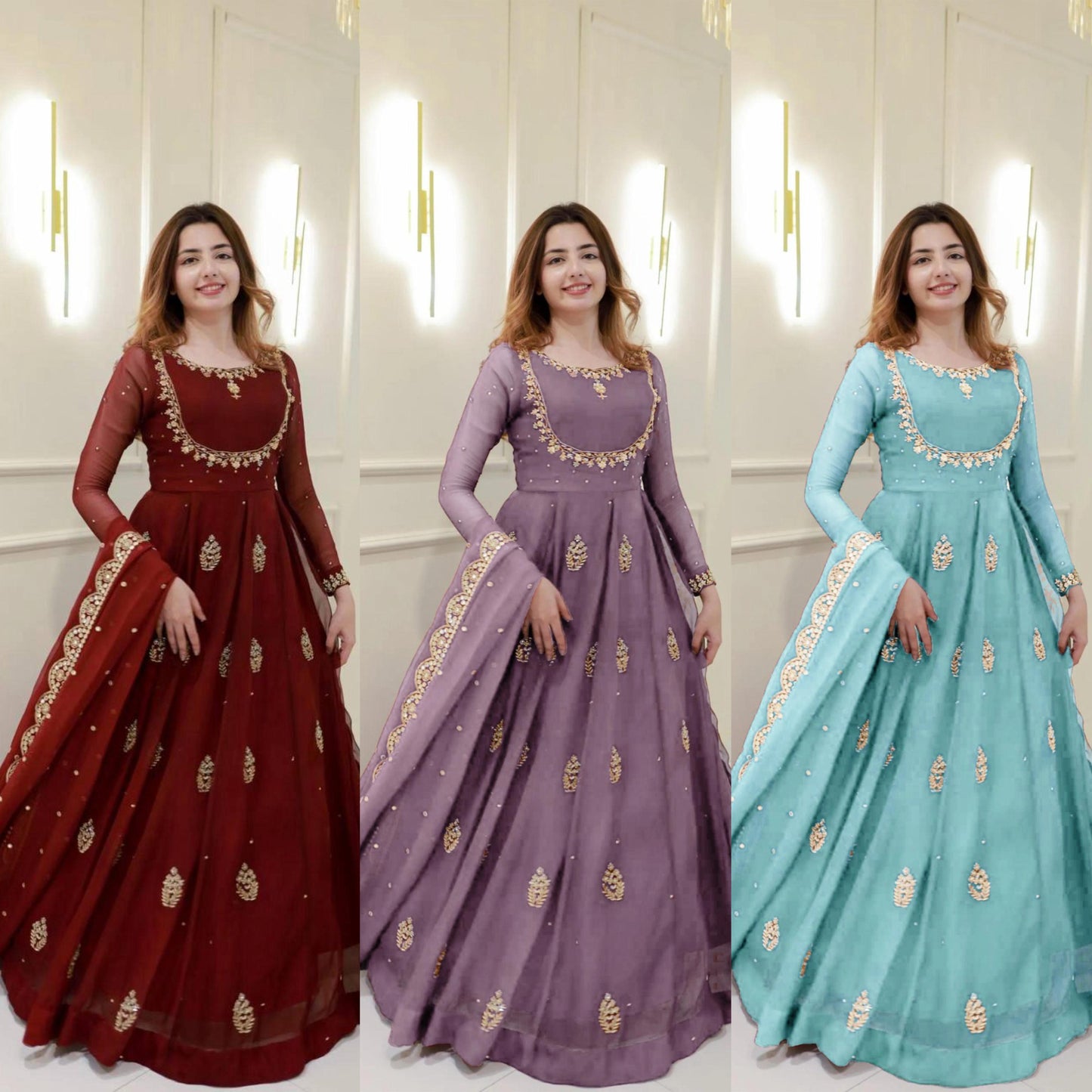 Celestine Royale Embroidered Gown