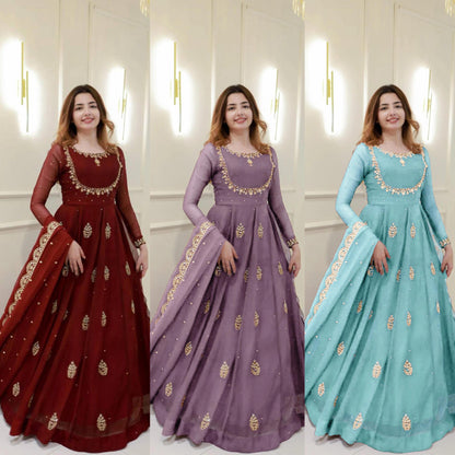 Celestine Royale Embroidered Gown