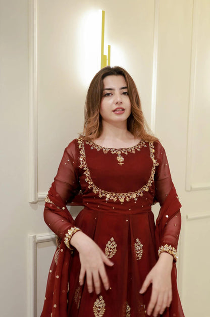 Celestine Royale Embroidered Gown