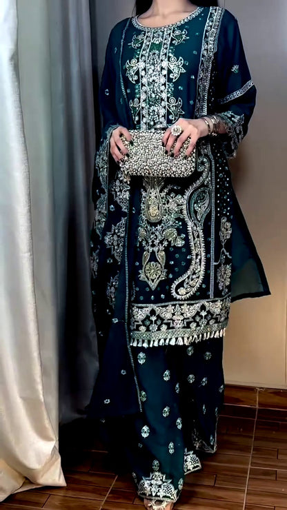 PREMIUM DESIGNER SEQUENCE EMBROIDERED SUIT