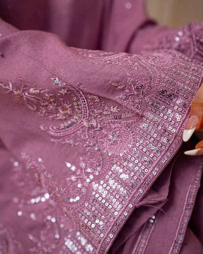 EXCLUSIVE DESIGNER GEORGETTE SEQUENCE EMBROIDERY SUIT