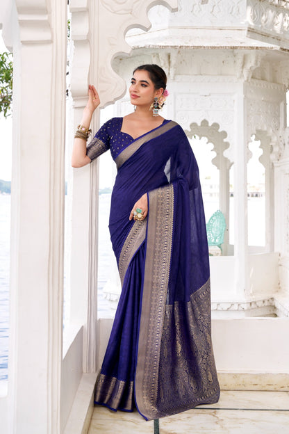 MRITSA Exclusive Chinon Saree Collection