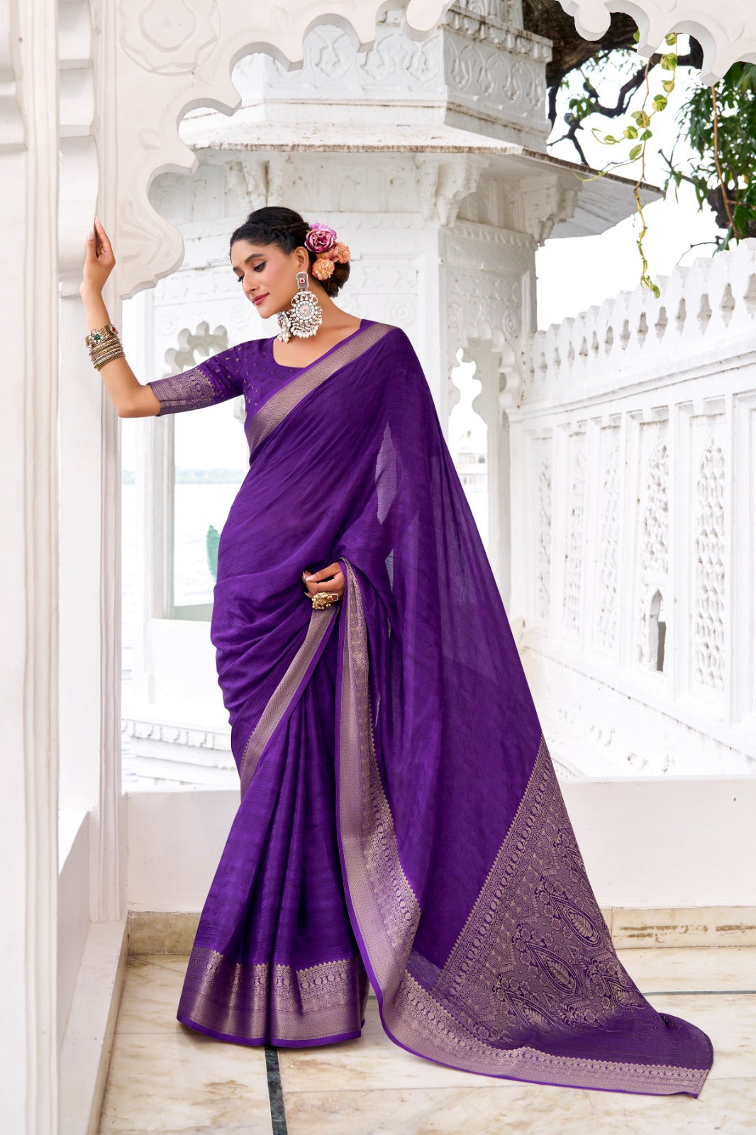 MRITSA Exclusive Chinon Saree Collection