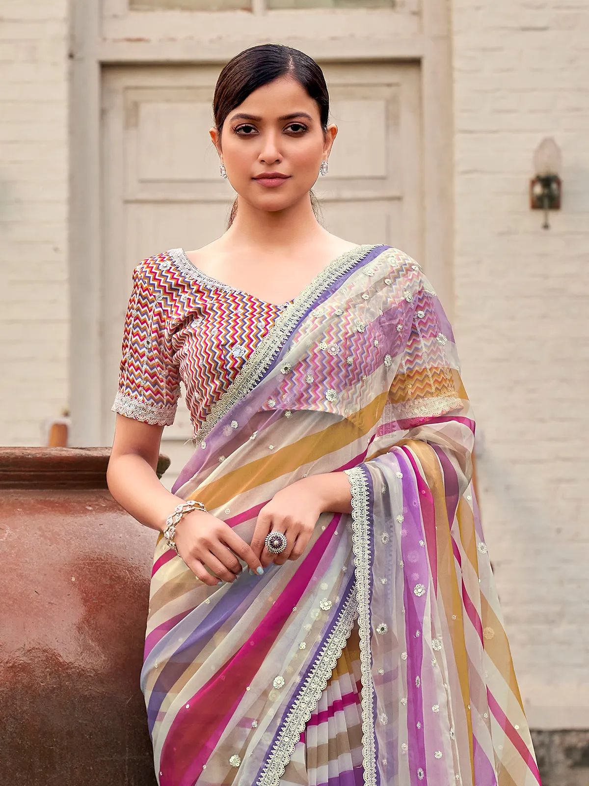 Premium Georgette Digital Print Saree