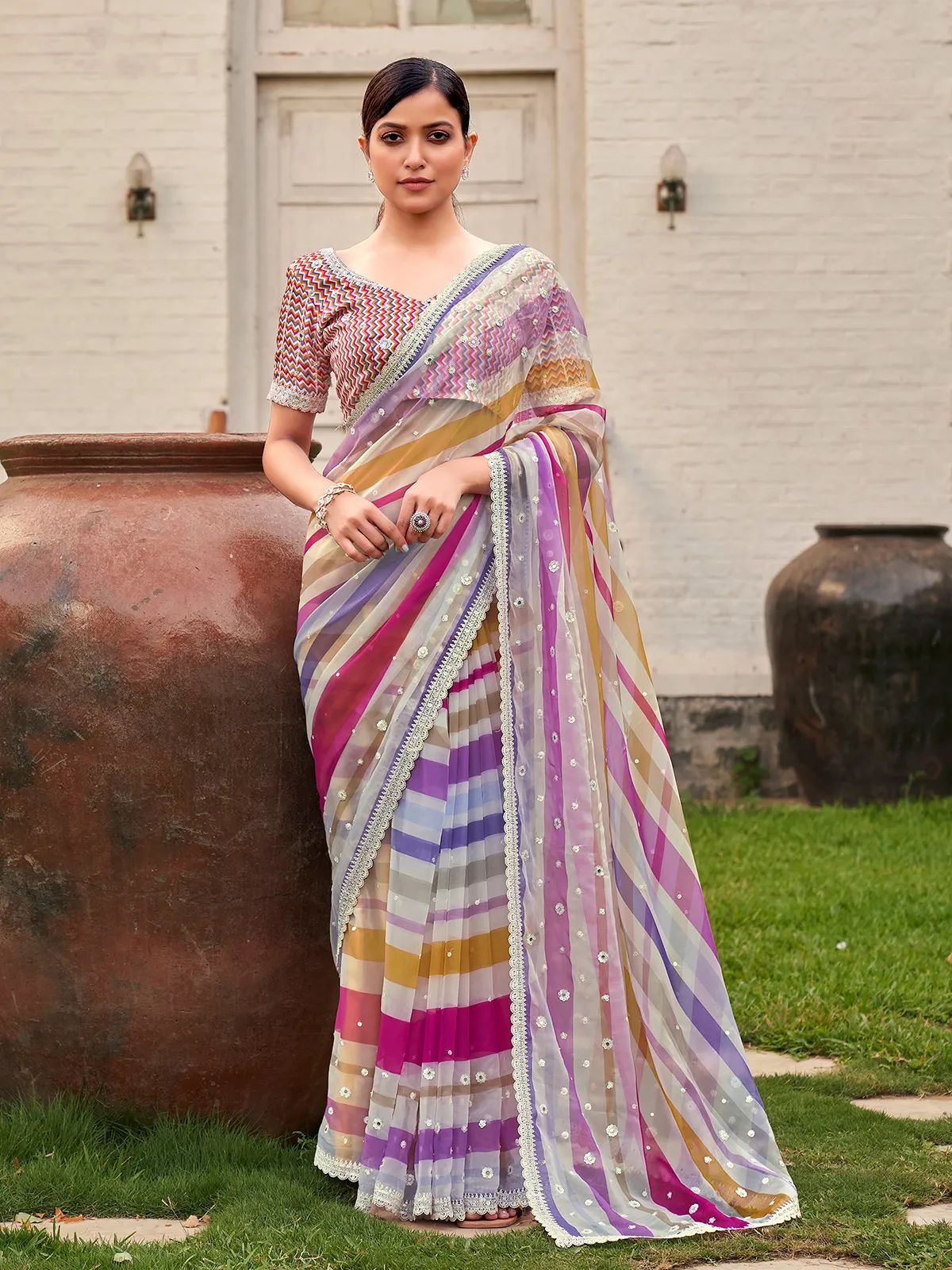 Premium Georgette Digital Print Saree