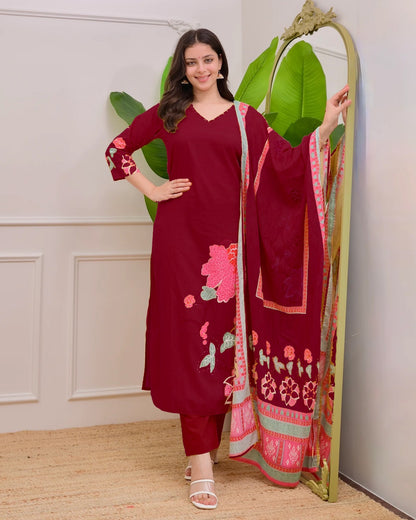 Velvienne Rouge – Premium kurta set
