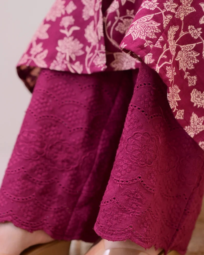 Elora Luxe – Sleeveless Printed Cotton Kurti Set