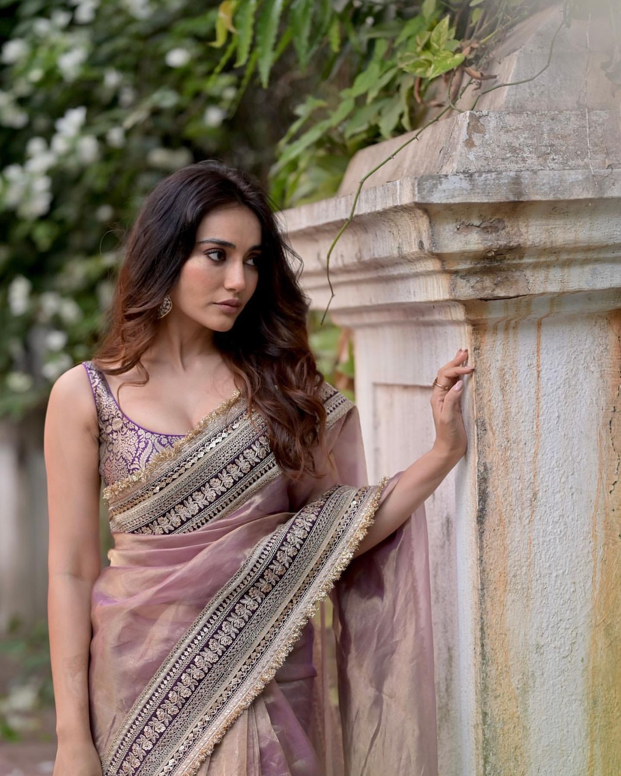 Soft Twill Net Designer Saree | Jacquard Silk Blouse