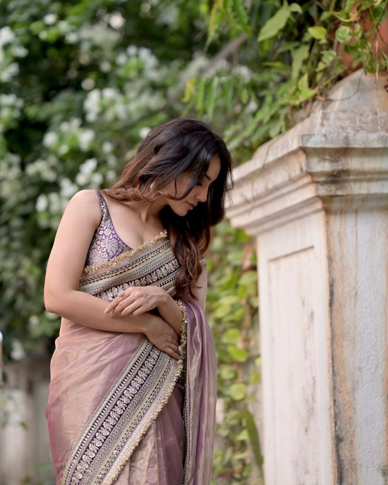 Soft Twill Net Designer Saree | Jacquard Silk Blouse