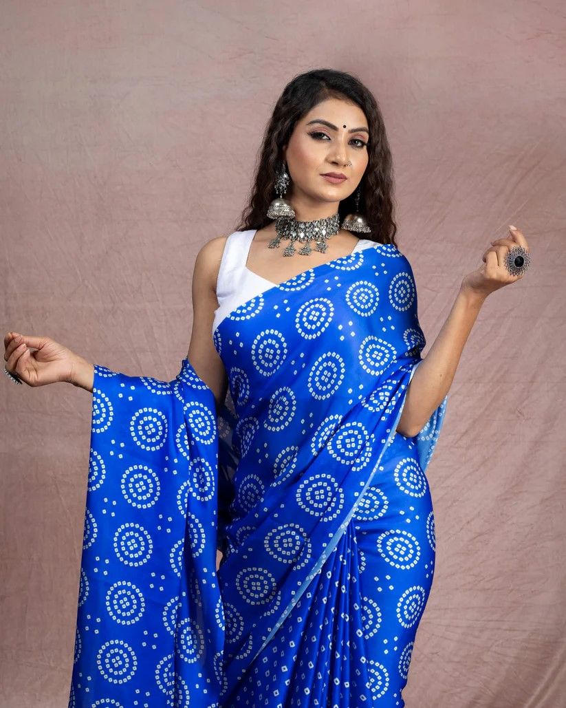 Heavy Japan Satin Printed Saree