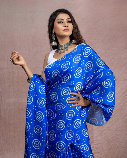 Heavy Japan Satin Printed Saree