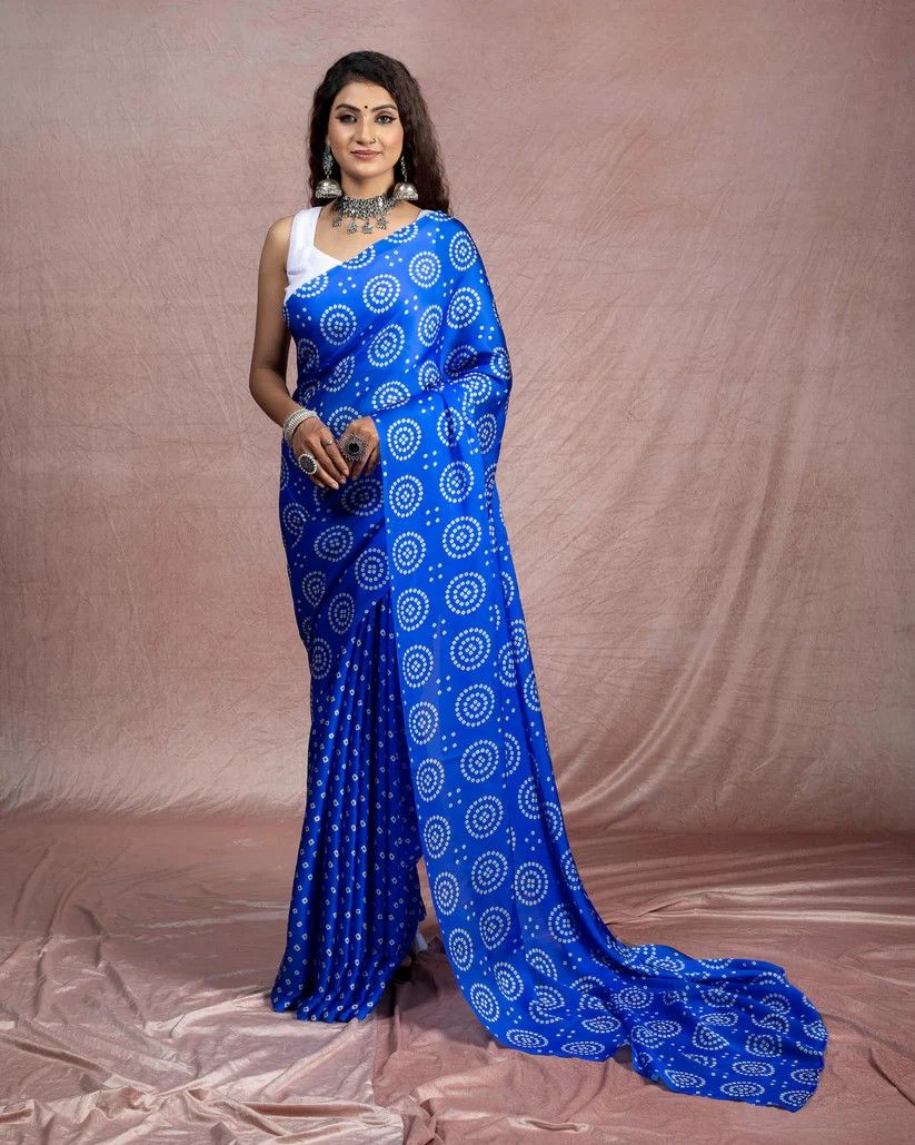 Heavy Japan Satin Printed Saree