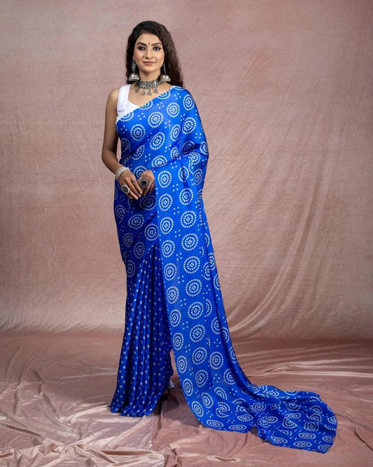 Heavy Japan Satin Printed Saree