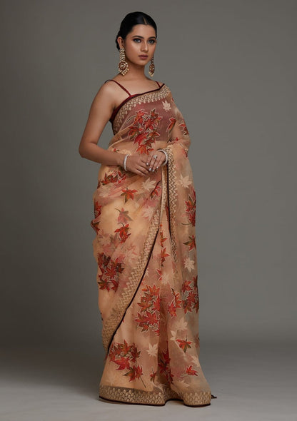 Pari Soft Organza Floral Saree
