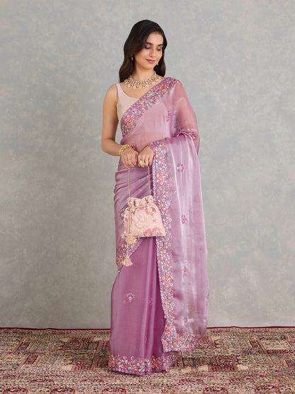 “Luxe Berberry Blossom Saree”