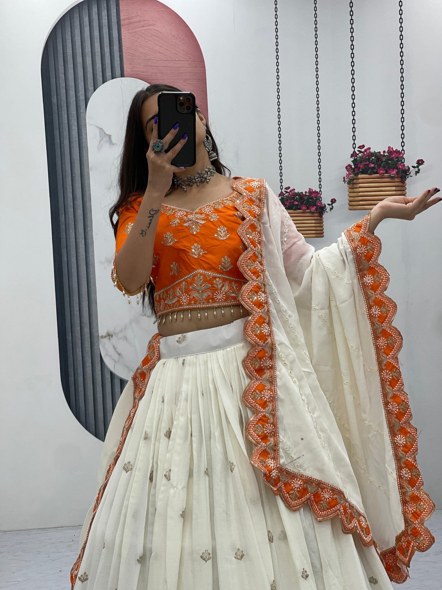 Wedding Special Chinon Embroidered Lehenga Choli
